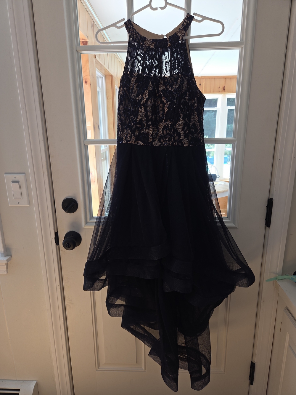 Speechless Black Lace High-Low Tulle Dress